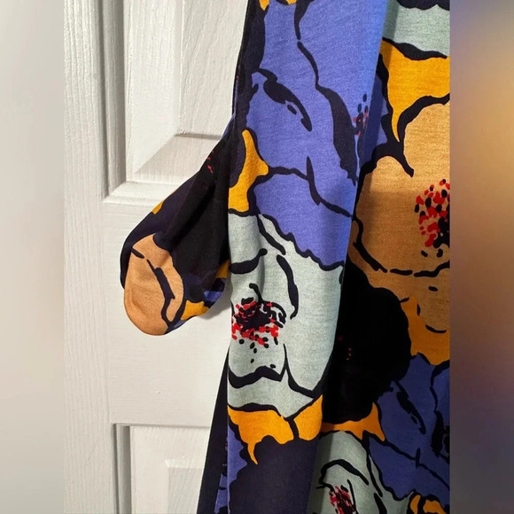 Anthropologie VANESSA VIRGINIA SILK BLEND Sheath A line Floral Dress MD Pockets - Picture 9 of 15